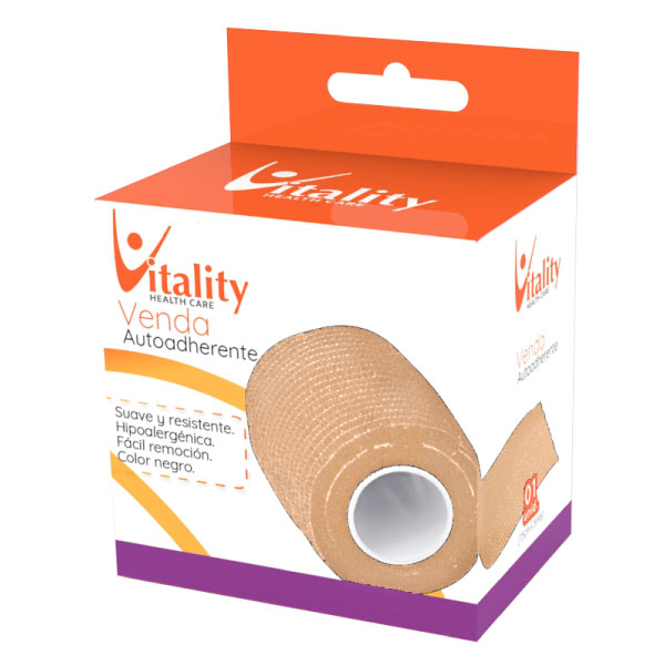 Vendaje Autoadherente Color Piel 5 cm x 4.5 m Vitality